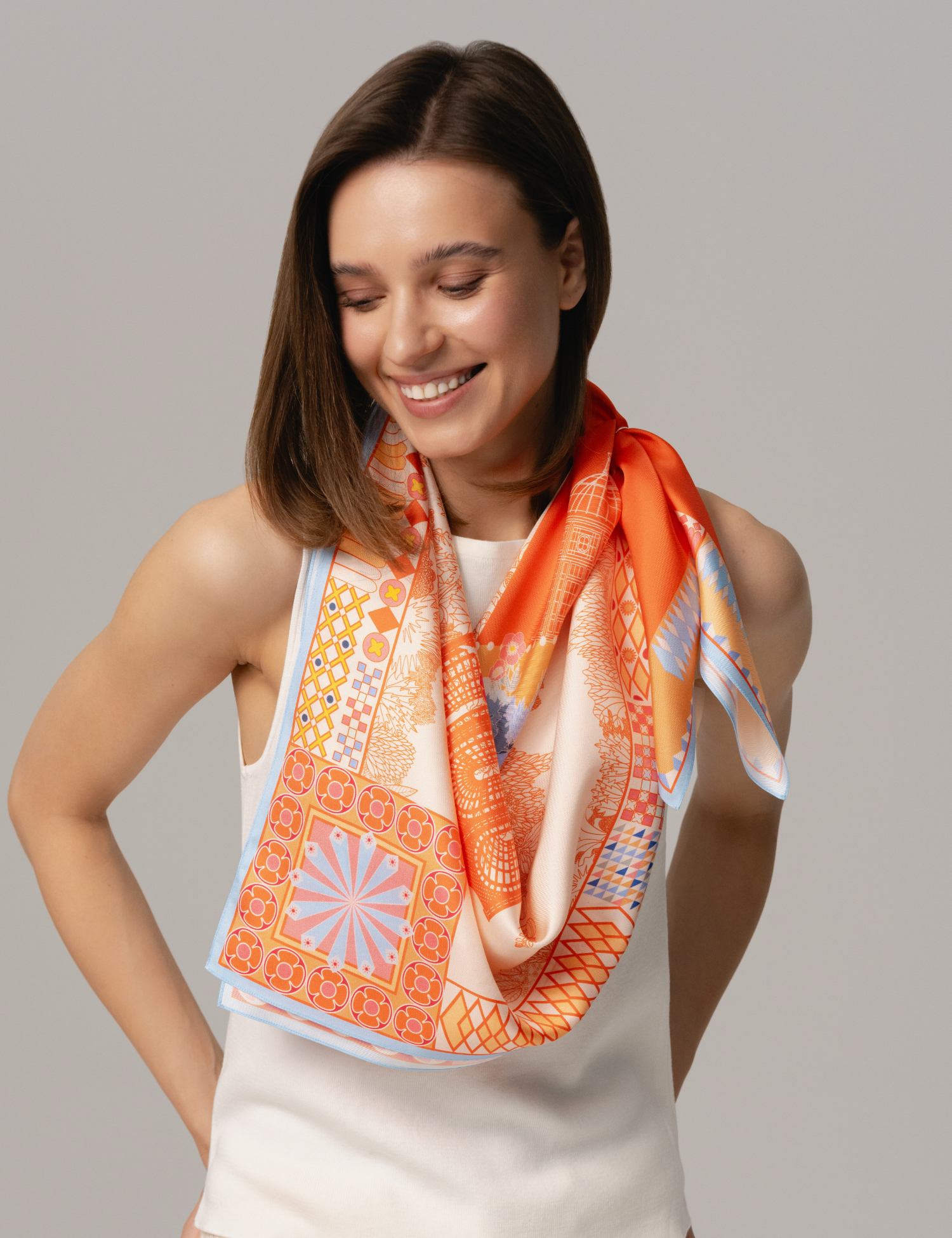 Картинка Шовкова хустина «Garden Orange»